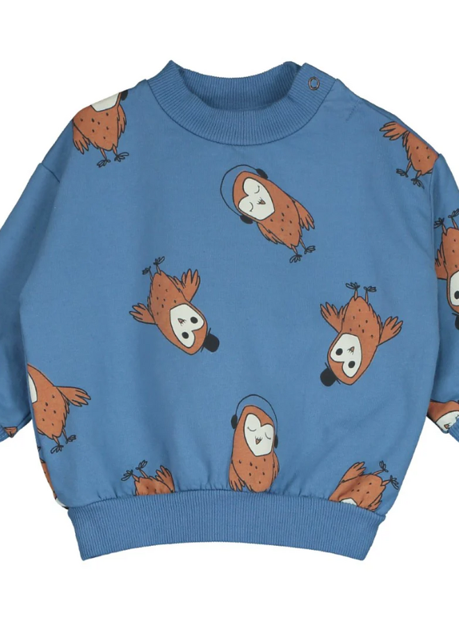 Lötiekids - Baby Sweatshirt Owl blue