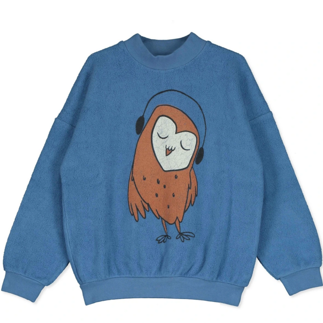 Lötiekids - Teddy Sweatshirt Owls blue