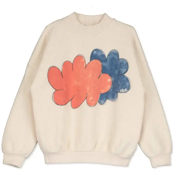 Lötiekids - Teddy Sweatshirt Clouds cream