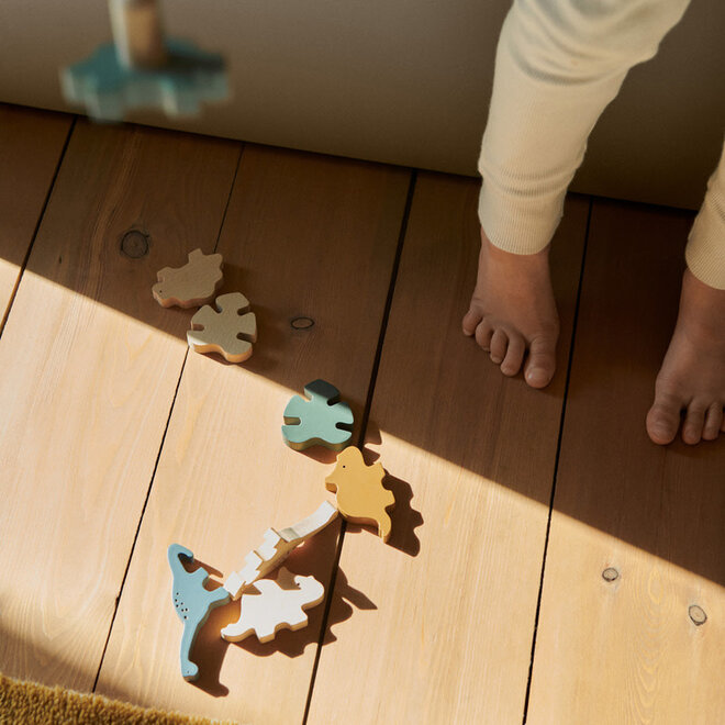 Liewood - Sebastian fishing game - Dino/hunter green multi mix