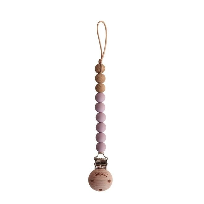 Mushie - Pacifier clip EVA - Mauve