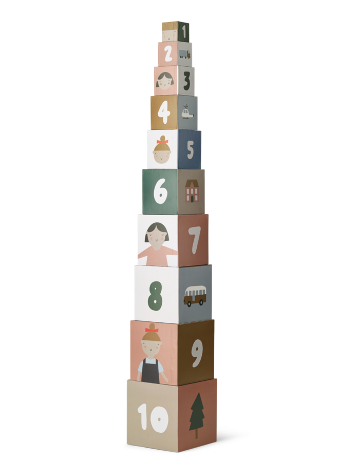 Liewood - Aaren Stacking Boxes Vehicles / Downtown mix