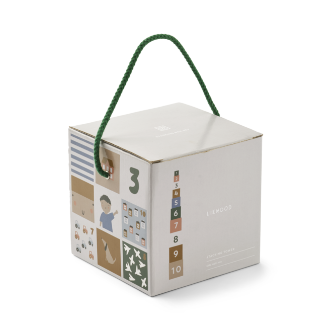 Liewood - Aaren Stacking Boxes Vehicles / Downtown mix