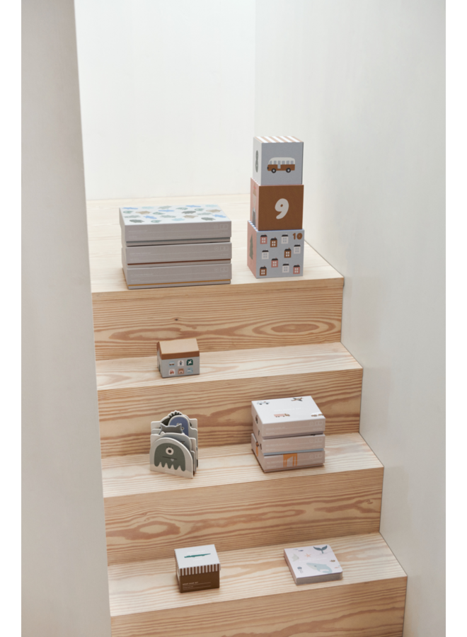 Liewood - Aaren Stacking Boxes Vehicles / Downtown mix