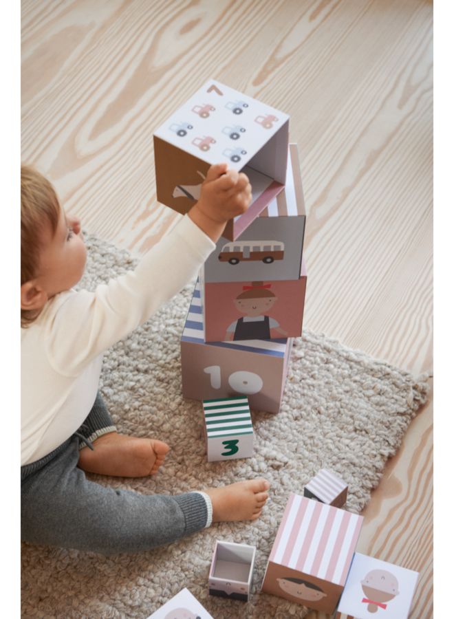 Liewood - Aaren Stacking Boxes Vehicles / Downtown mix