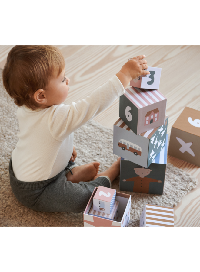 Liewood - Aaren Stacking Boxes Vehicles / Downtown mix
