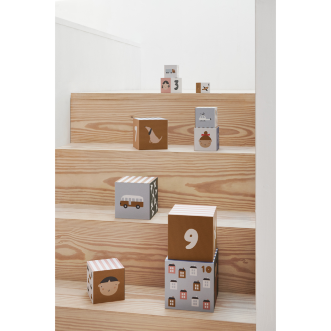 Liewood - Aaren Stacking Boxes Vehicles / Downtown mix