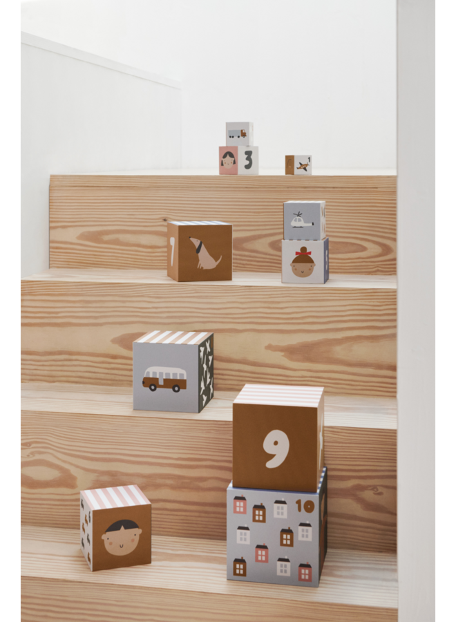 Liewood - Aaren Stacking Boxes Vehicles / Downtown mix