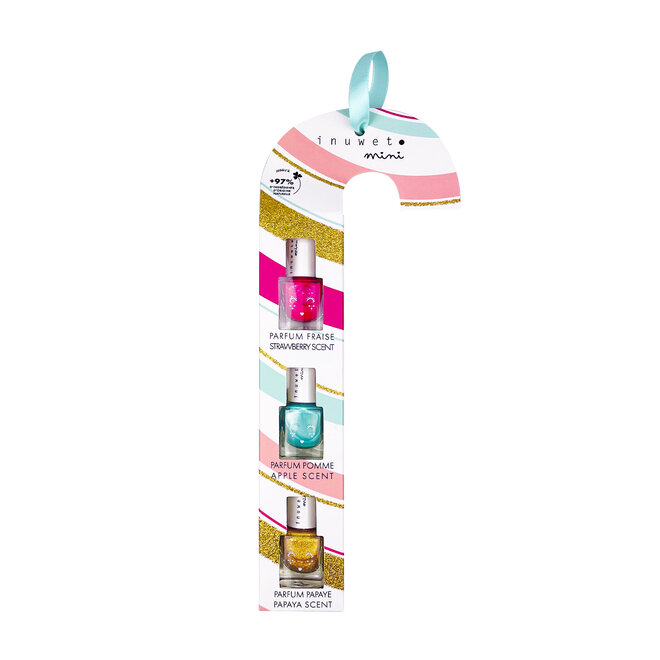 INUWET - mini candy cane 3 kids nail bottles