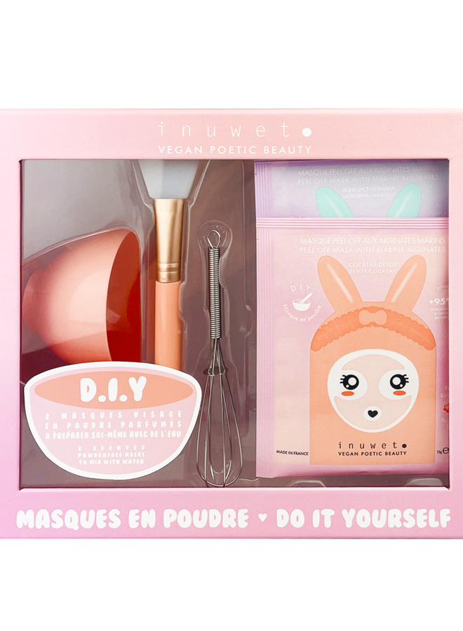 INUWET - coffret DIY 2 mask peel of