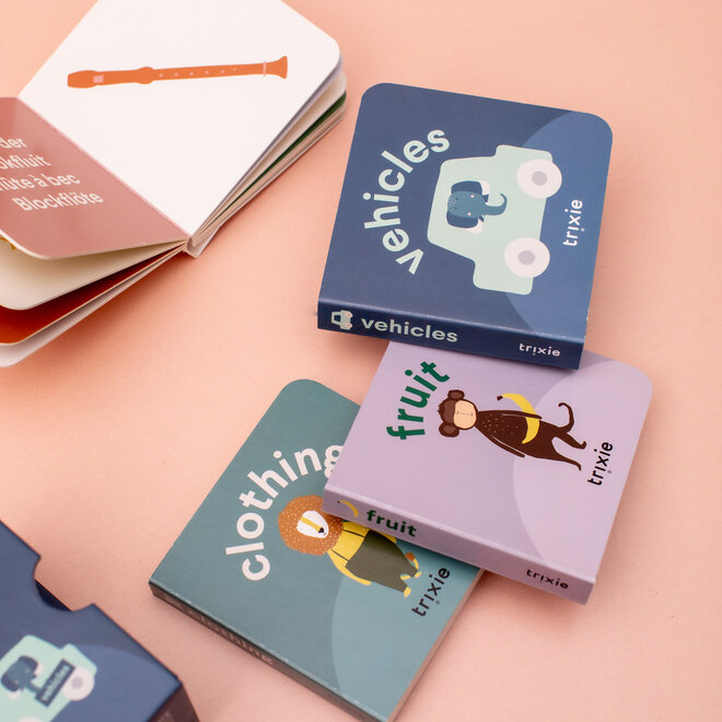 Trixie - Kleine bibliotheek - Kleding / fruit / voertuigen / instrumenten