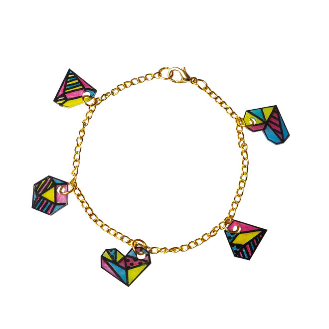 Janod - 7 Geometrix Shrink Plastic Jewels To Make