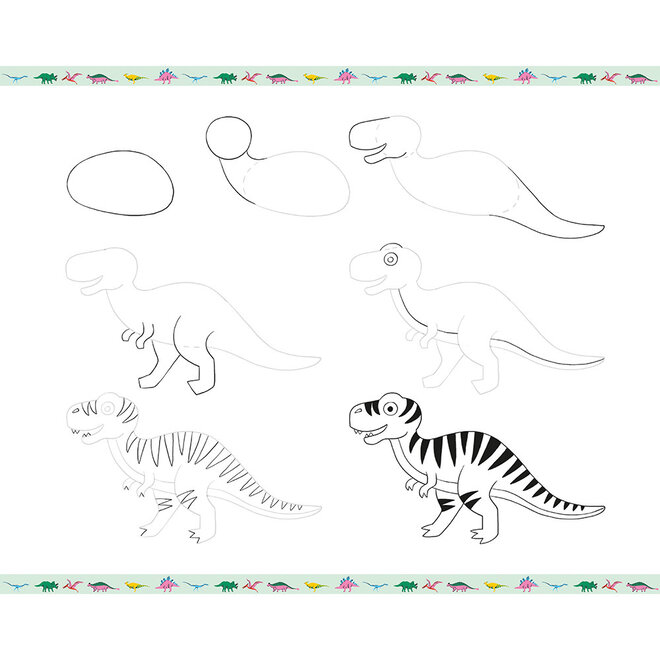 Janod - Creative Drawing Box 20 Dinos