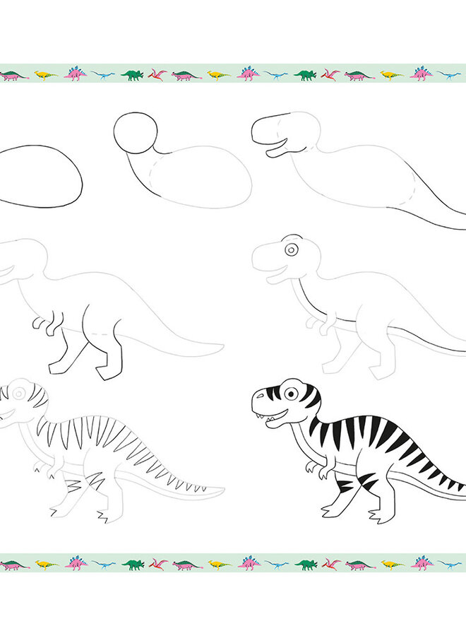 Janod - Creative Drawing Box 20 Dinos