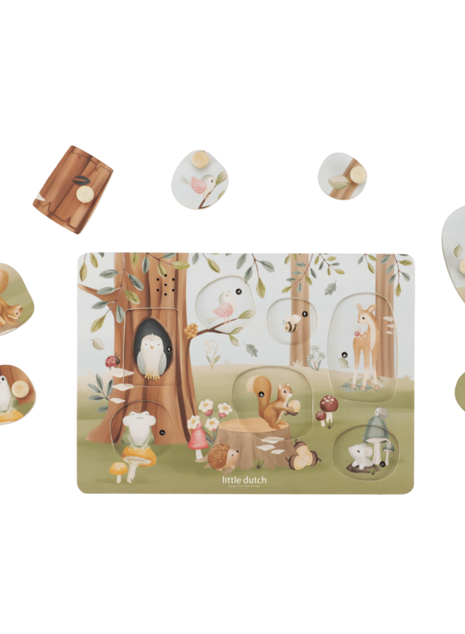 Little Dutch - Geluidenpuzzel hout - Forest Friends FSC