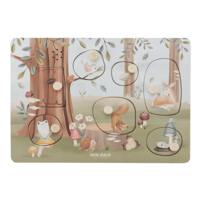 Little Dutch - Geluidenpuzzel hout - Forest Friends FSC