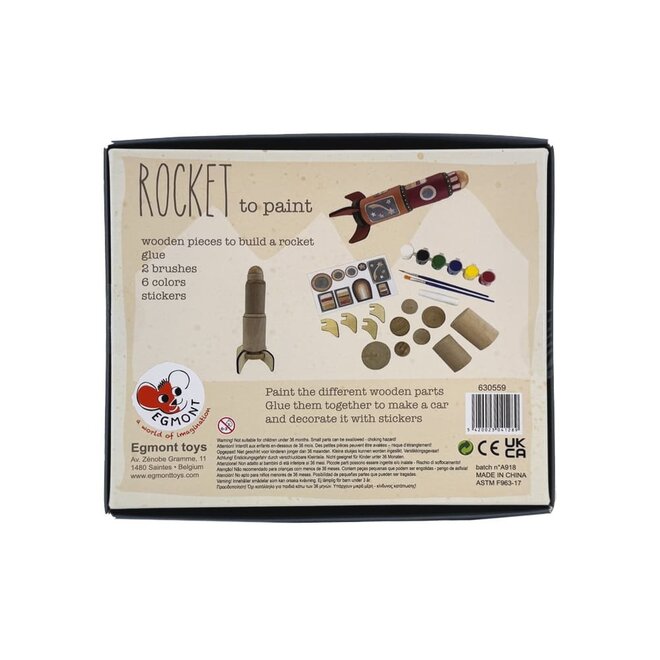 Egmont Toys - Houten raket om te verven