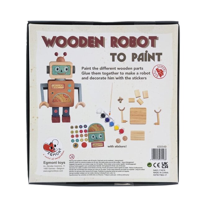 Egmont Toys - Houten robot om te verven