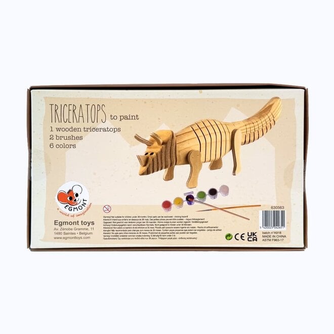 Egmont Toys - Houten triceratops om te verven