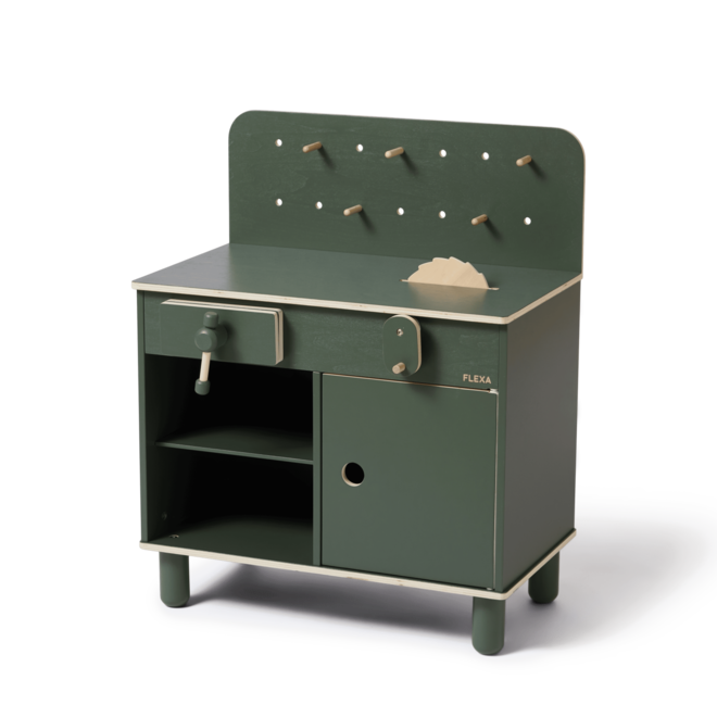 Flexa - Houten werkbank - Deep green
