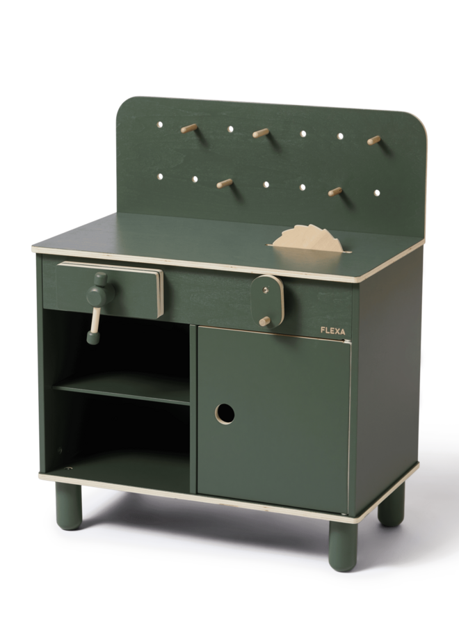 Flexa - Houten werkbank - Deep green