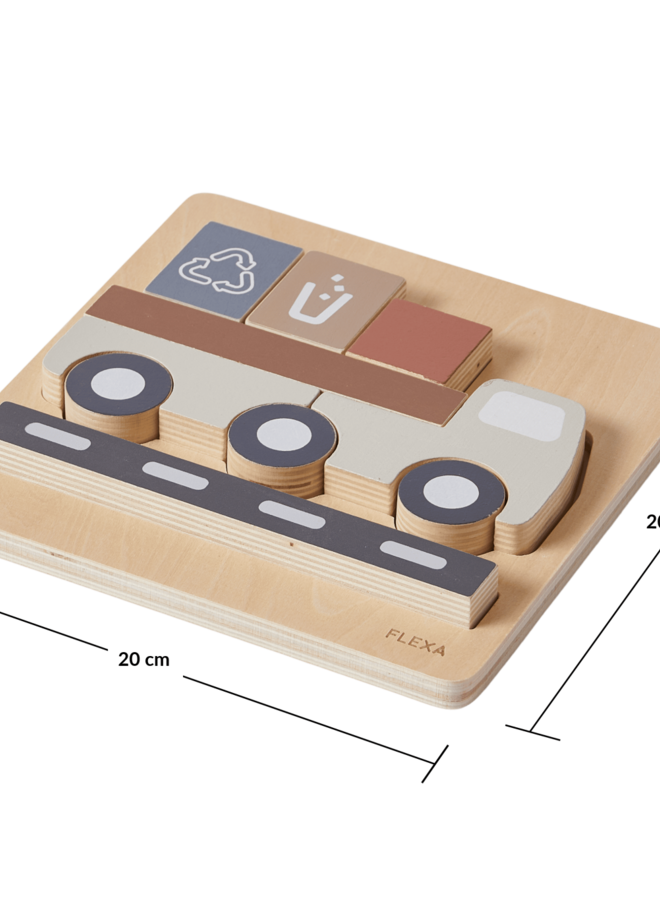 Flexa - Houten vrachtwagenpuzzel