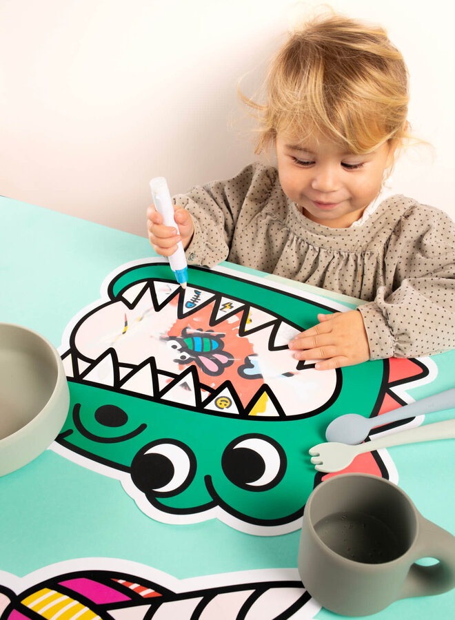 OMY - Dino  magic water coloring placemat