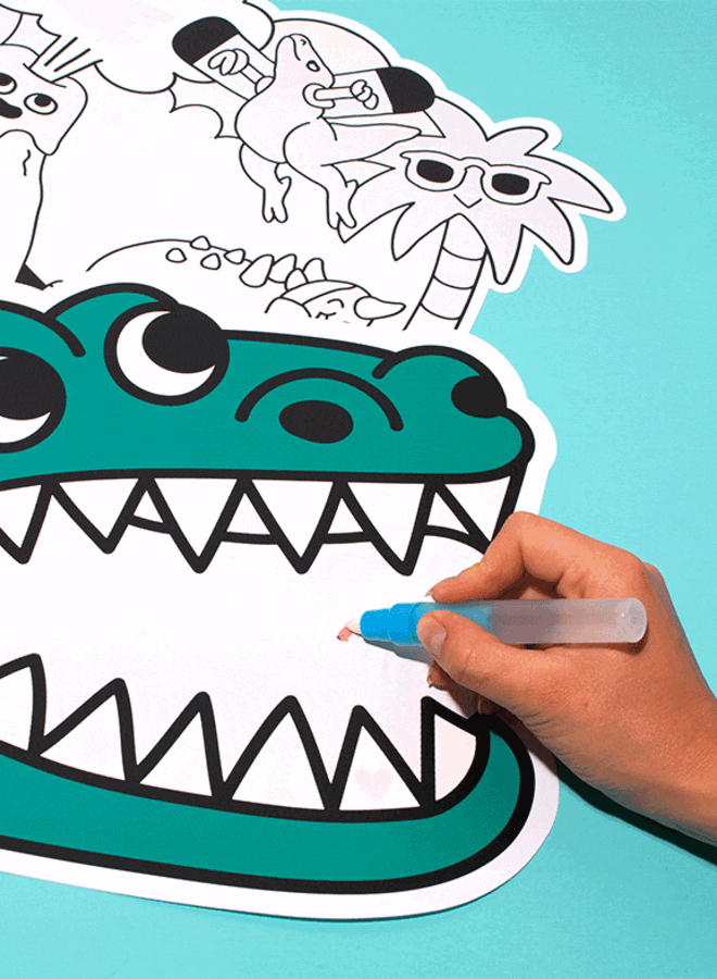 OMY - Dino  magic water coloring placemat