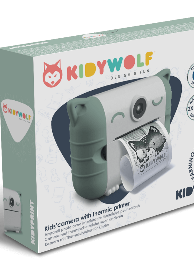KIDYPRINT Fototoestel met thermische printer groen