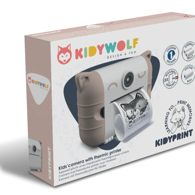 Kidywolf - KIDYPRINT Fototoestel met thermische printer roze