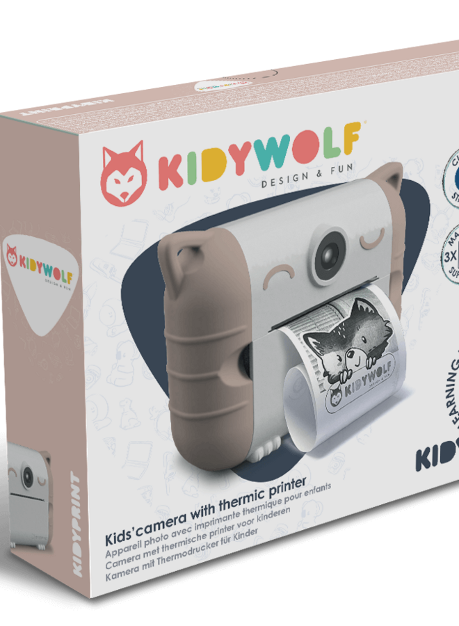 Kidywolf - KIDYPRINT Fototoestel met thermische printer roze