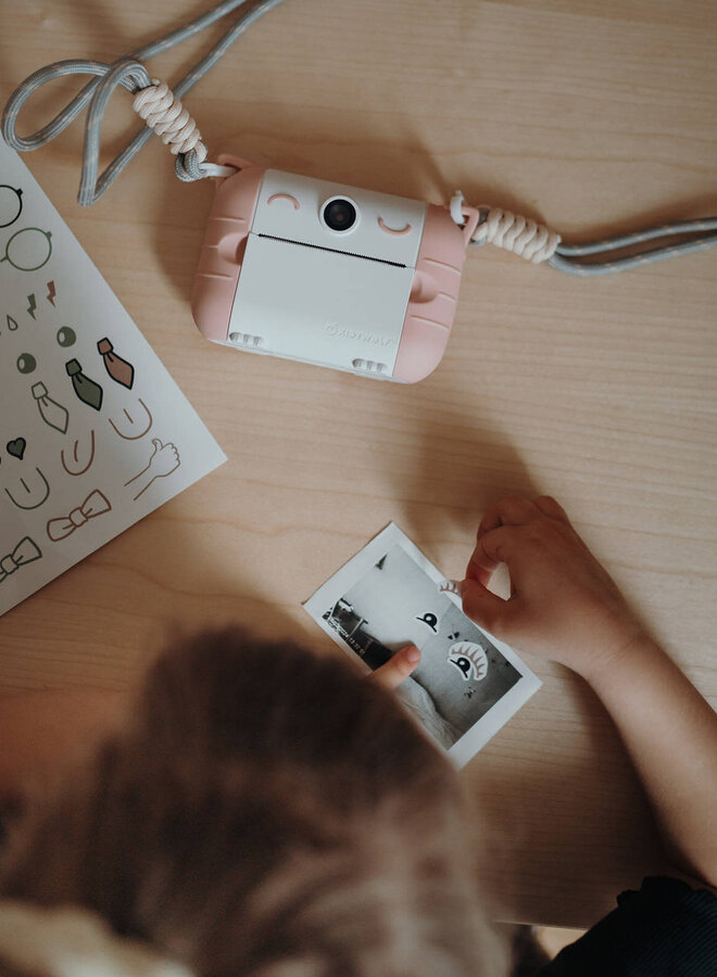 KIDYPRINT Fototoestel met thermische printer roze