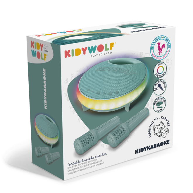 Kidywolf - KIDYKARAOKE karaoke luidspreker met 2 microfoons