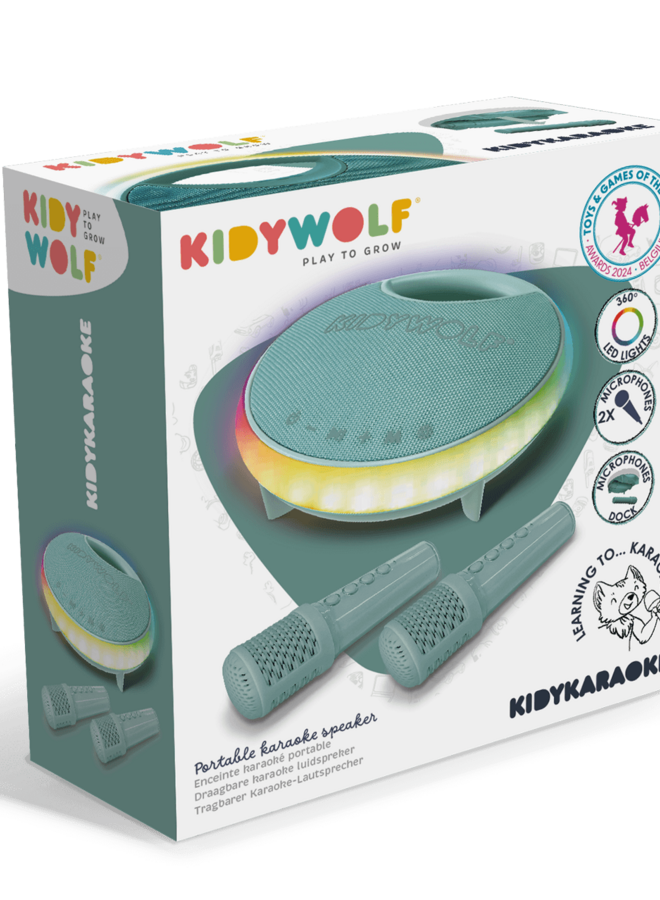 Kidywolf - KIDYKARAOKE karaoke luidspreker met 2 microfoons