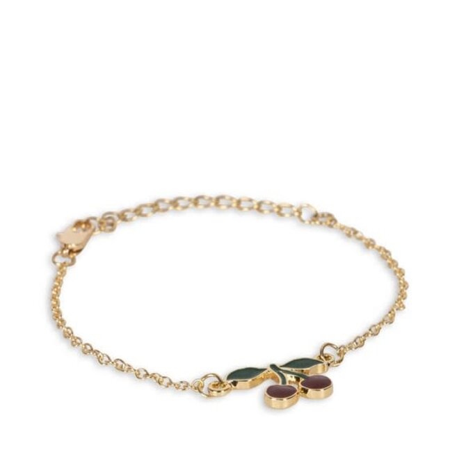 konges slojd- cherry jewelry set gold