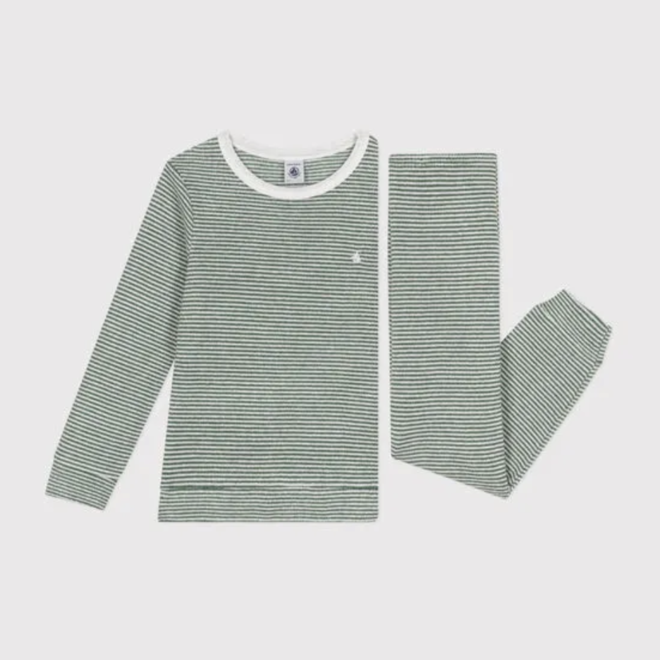 Petit Bateau - Pyjama Badstof met streepjes