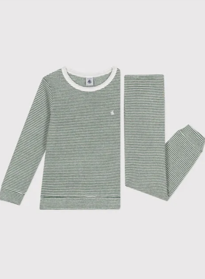 Petit Bateau - Pyjama Badstof met streepjes