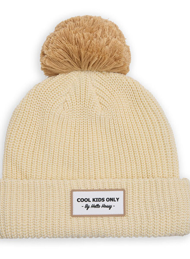 Hello Hossy - Color block beanie - Block sandy