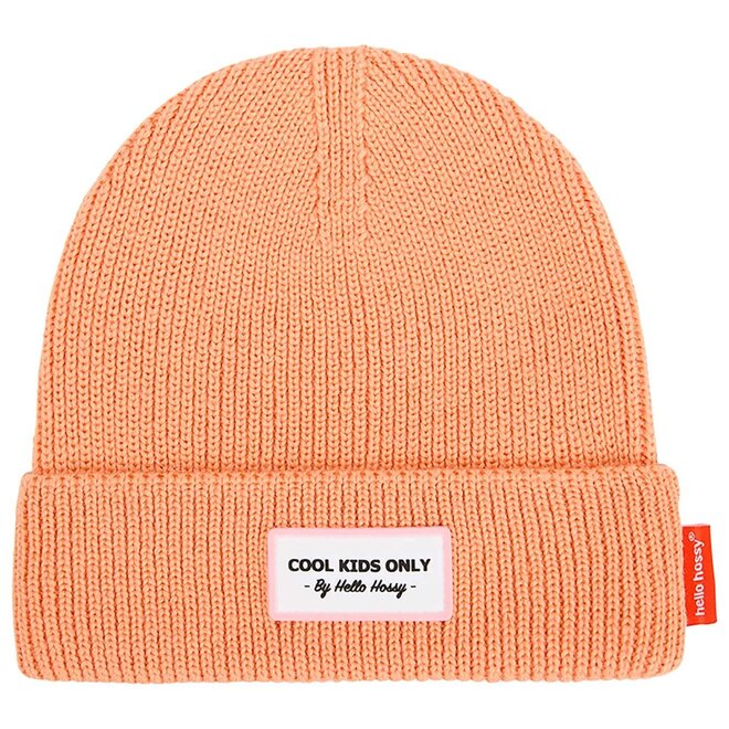 Hello Hossy - Color Black beanie - Pop apricot