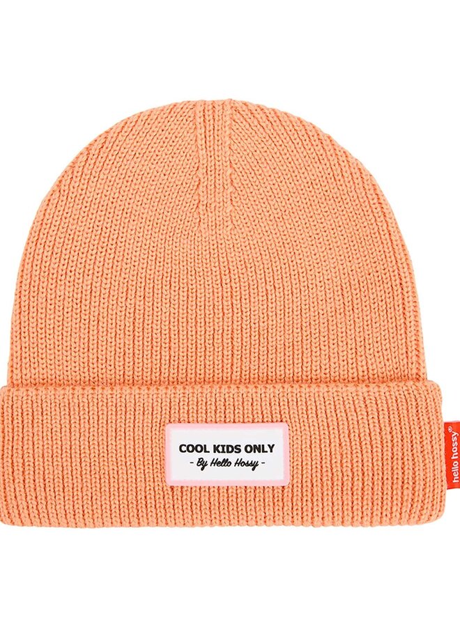 Hello Hossey - Color Black beanie - Pop apricot