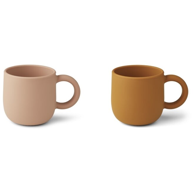 Liewood - Merce cup 2-pack - Mustard/dark rose mix