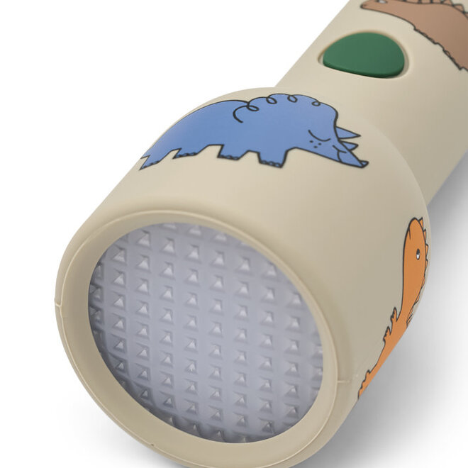 Liewood - Gry Printed Flashlight - Dinosaurus / Mist