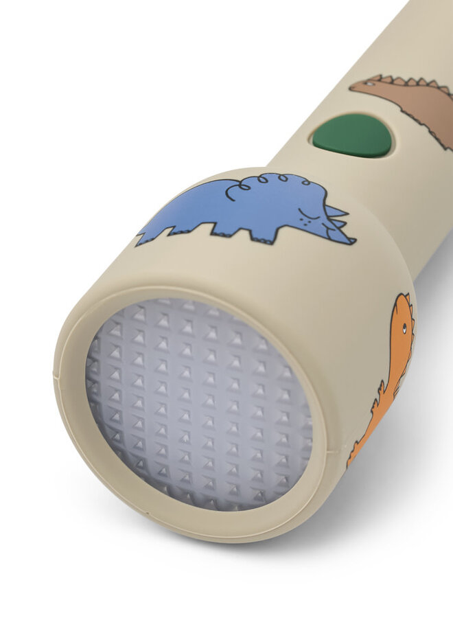 Liewood - Gry Printed Flashlight - Dinosaurus / Mist