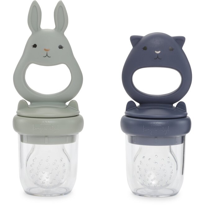 Konges Slojd - Silicone fruit feeding pacifier bunny - ONYX