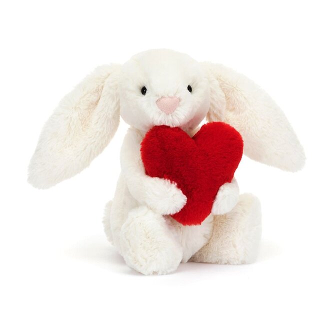 Jellycat - Bashful red love heart bunny little