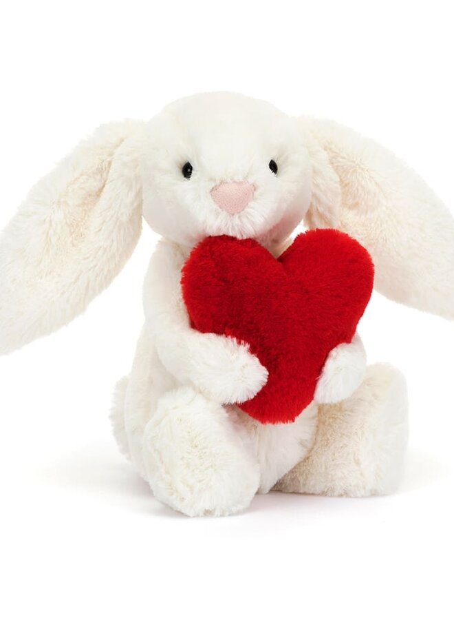 Jellycat - Bashful red love heart bunny little