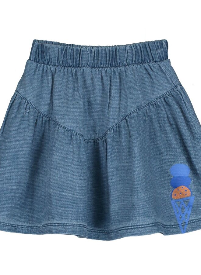 Lötiekids - Light denim skirt - Ice cream Indigo