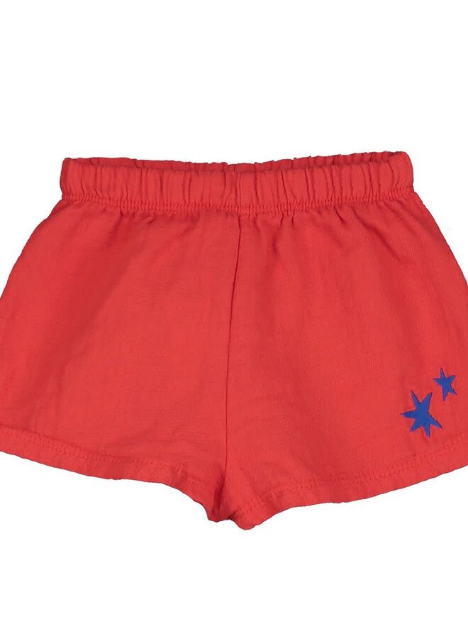 Lötiekids - Baby woven shorts - Embroidery stars Red