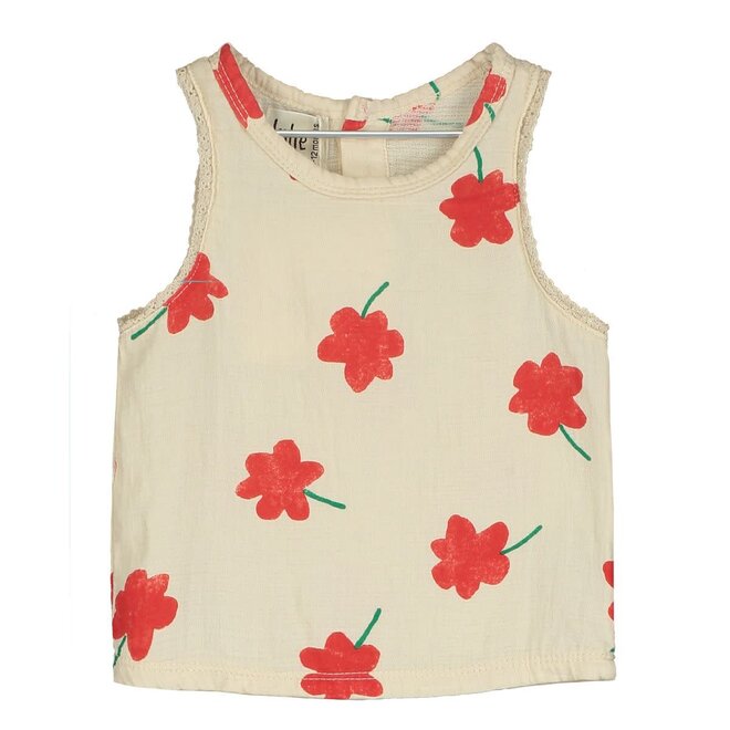 Lötiekids - Woven baby top - Poppies all over Vanilla