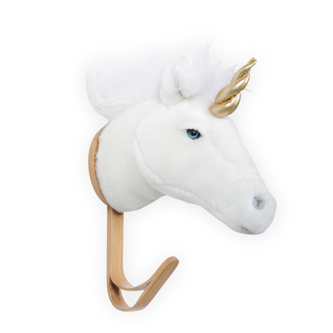 Wild&Soft - Kapstok kopje witte eenhoorn